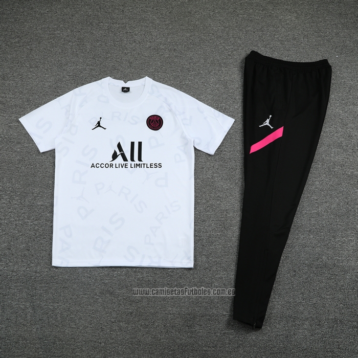 Chandal del Paris Saint-Germain Jordan Manga Corta 2021 Blanco